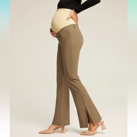 2/$30 Maternity Bootcut Pants High Waist Comfy Maternity Dress Pants, Large - Picture 10 of 12